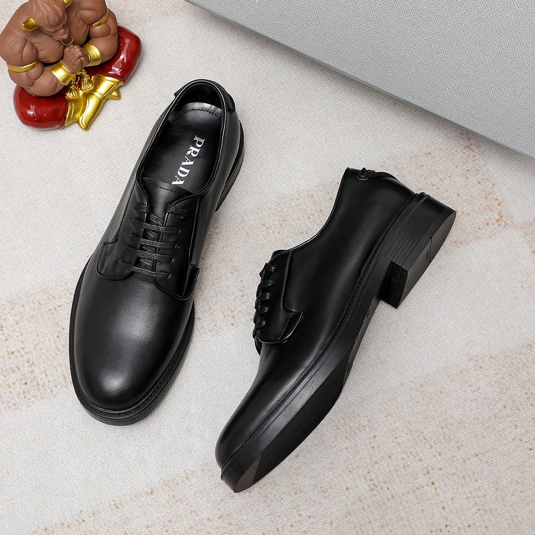 Men's shoes 💰620 💰💰🎩🎩【Prada】Counter 1:1⬆️original reproduction, absolute quality🆗original outsole, high-quality imported rubber, wear-resistant and non-slip, never degummed, upper material: imported first-layer cowhide➕anti-slip foam outsole, official website material, inner material: water-dyed leather lining, 3 colors available! Code number 38-44 (45. Can be customized)